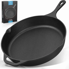 Heavy Duty Cast Iron Skillet for Indoor and Outdoor Cookware online kitchen sale
