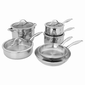 Henckels Aragon 10-pc Stainless Steel Cookware Set Cookware online kitchen sale