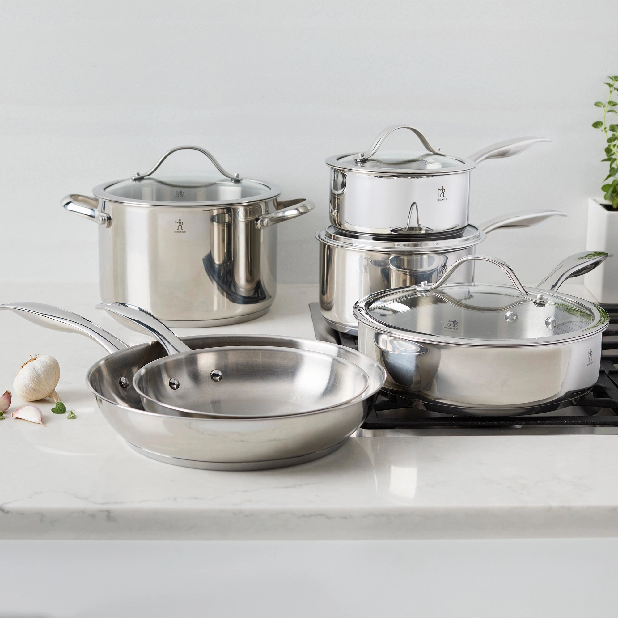 Henckels Aragon 10-pc Stainless Steel Cookware Set