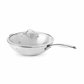 Henckels Aragon 12.5-inch Stainless Steel Wok with Lid Cookware online kitchen sale