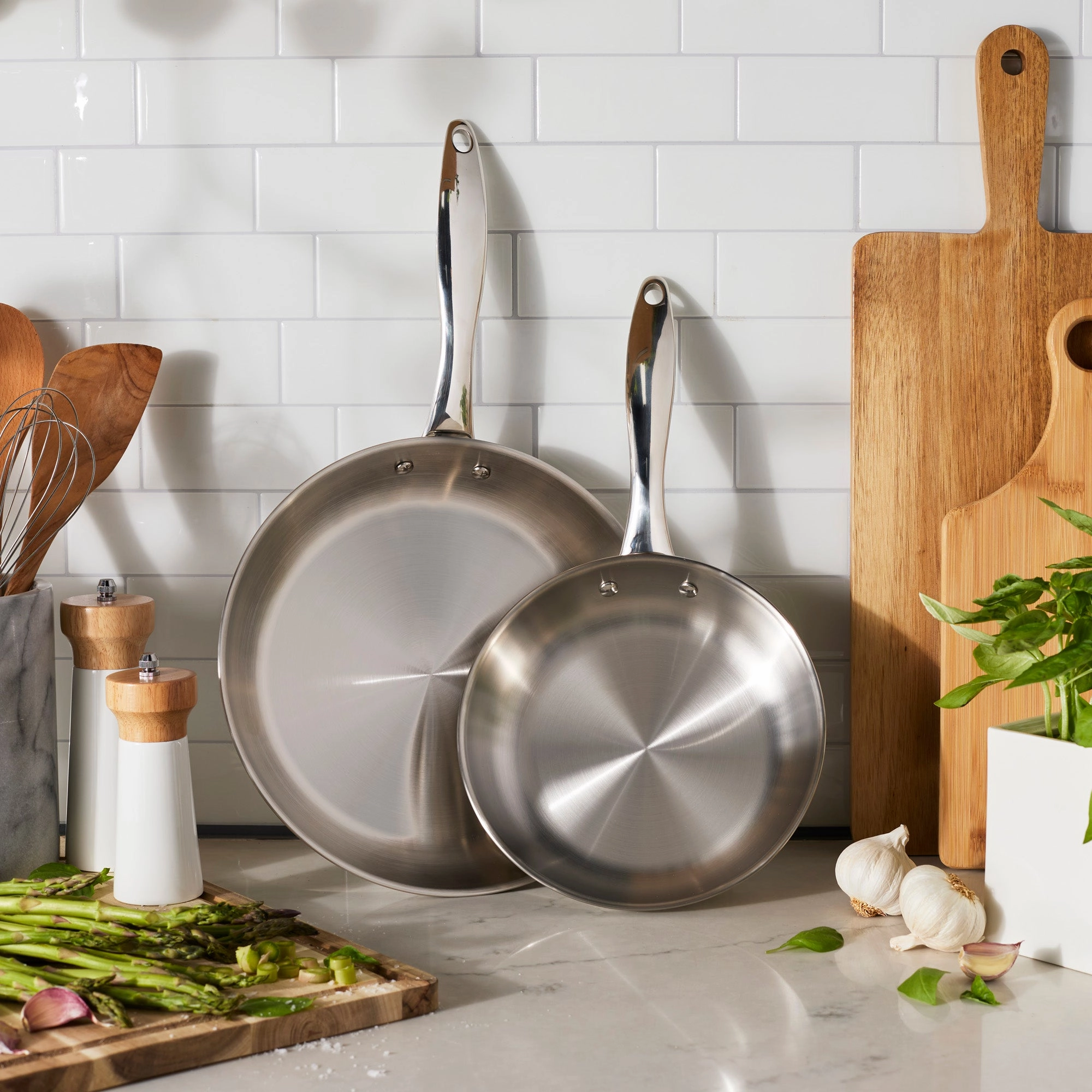 Henckels Aragon 2-pc Stainless Steel Fry Pan Set