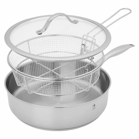 Henckels Aragon 5-qt Stainless Steel Saute Pan with Lid & Fryer Basket Cookware hot cookware outlet