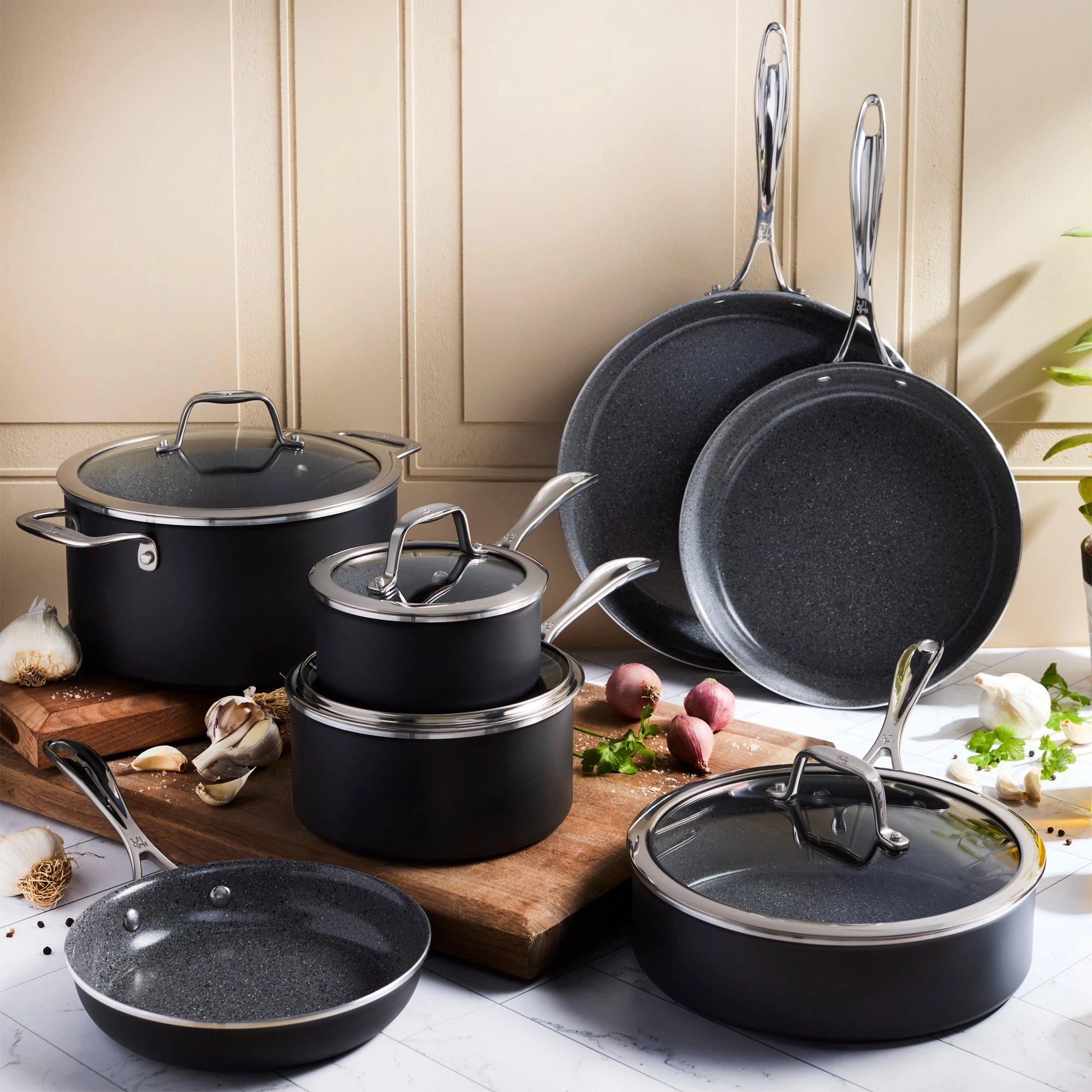 Henckels Capri Ceramic 11-pc Aluminum Ceramic Nonstick Cookware Set