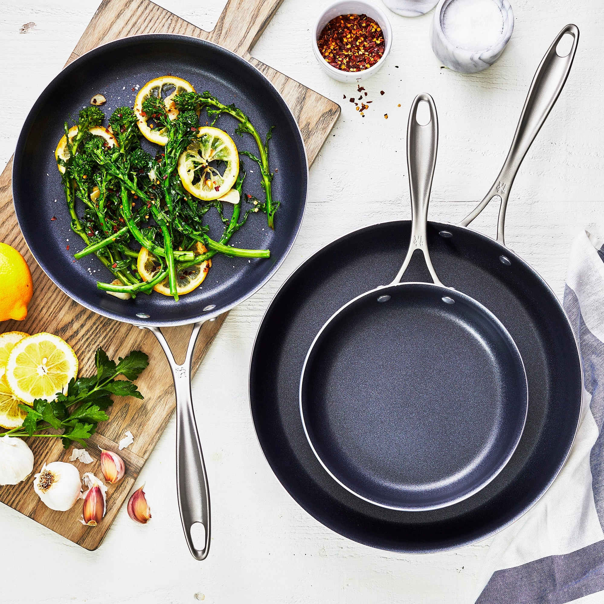 Henckels Capri K2 3-pc Aluminum Nonstick Fry Pan Set