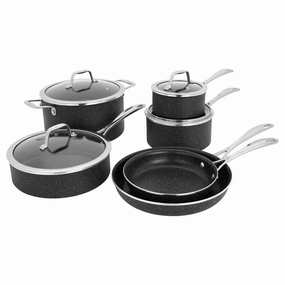 Henckels Capri Notte Granitium 10-piece Nonstick Cookware Set, Black Cookware online kitchen sale