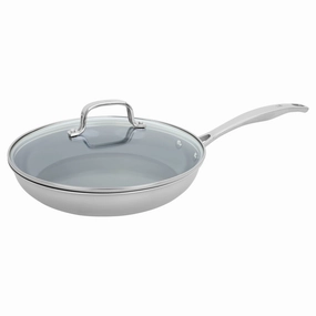 Henckels Clad H3 10-inch Stainless Steel Ceramic Nonstick Fry Pan with Lid Cookware online kitchen sale