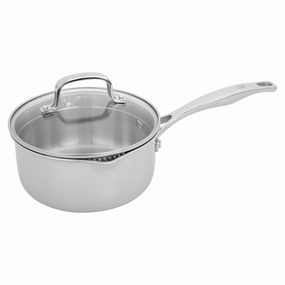 Henckels Clad H3 2-qt Stainless Steel Saucepan with Lid Cookware online kitchen sale