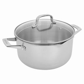 Henckels Clad H3 6-qt Stainless Steel Dutch Oven with Lid Cookware online kitchen sale