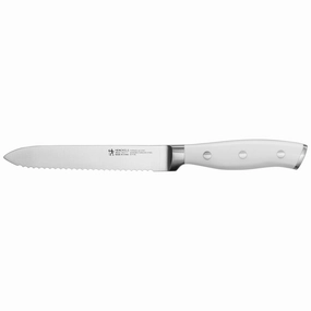 Henckels Forged Accent 5-inch Serrated Utility Knife - White Handle Cutlery outlet discounts
