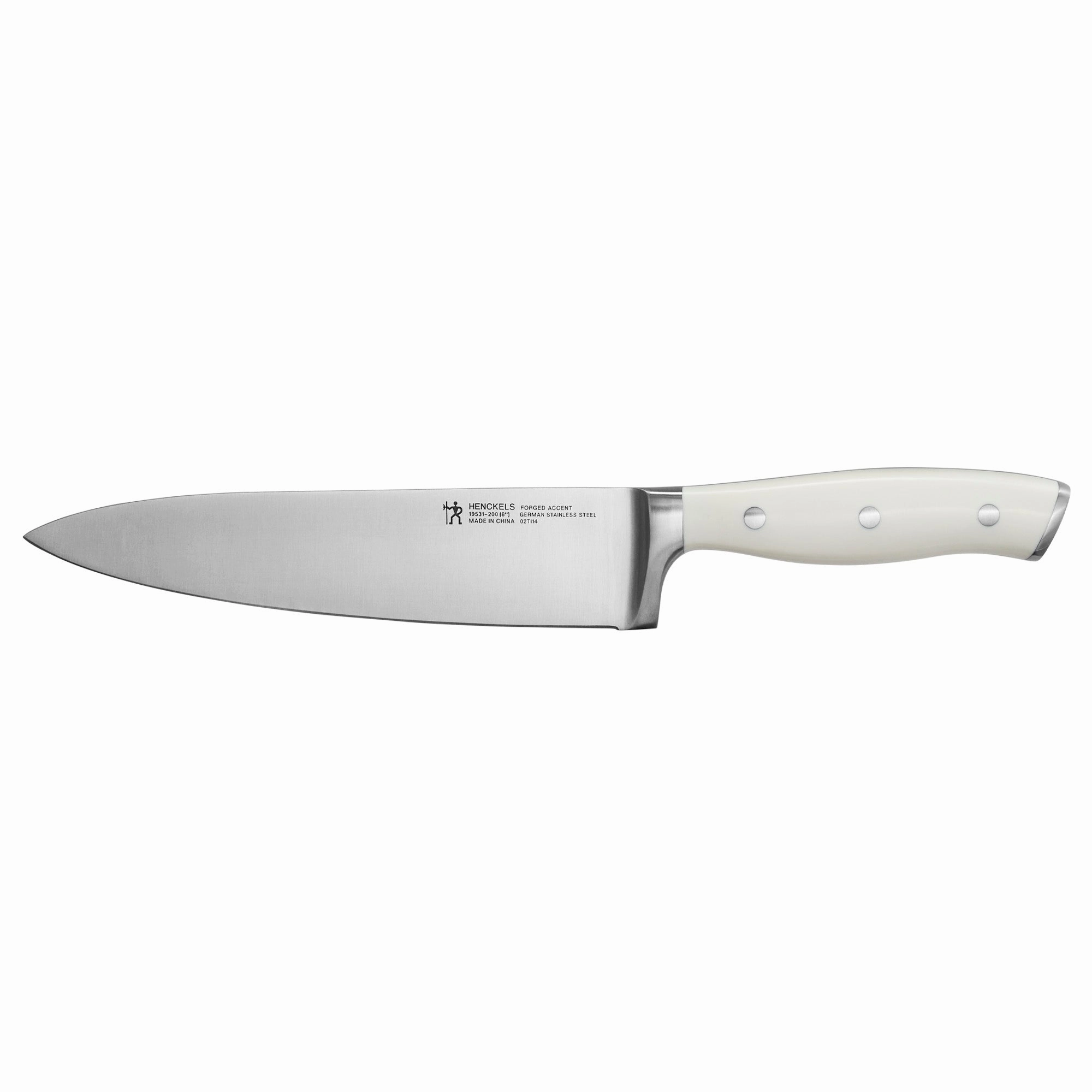 Henckels Forged Accent 8-inch Chef's Knife - White Handle Cutlery outlet discounts