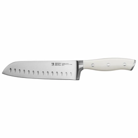Henckels Forged Accent Hollow Edge Santoku Knife - White Handle Cutlery outlet discounts