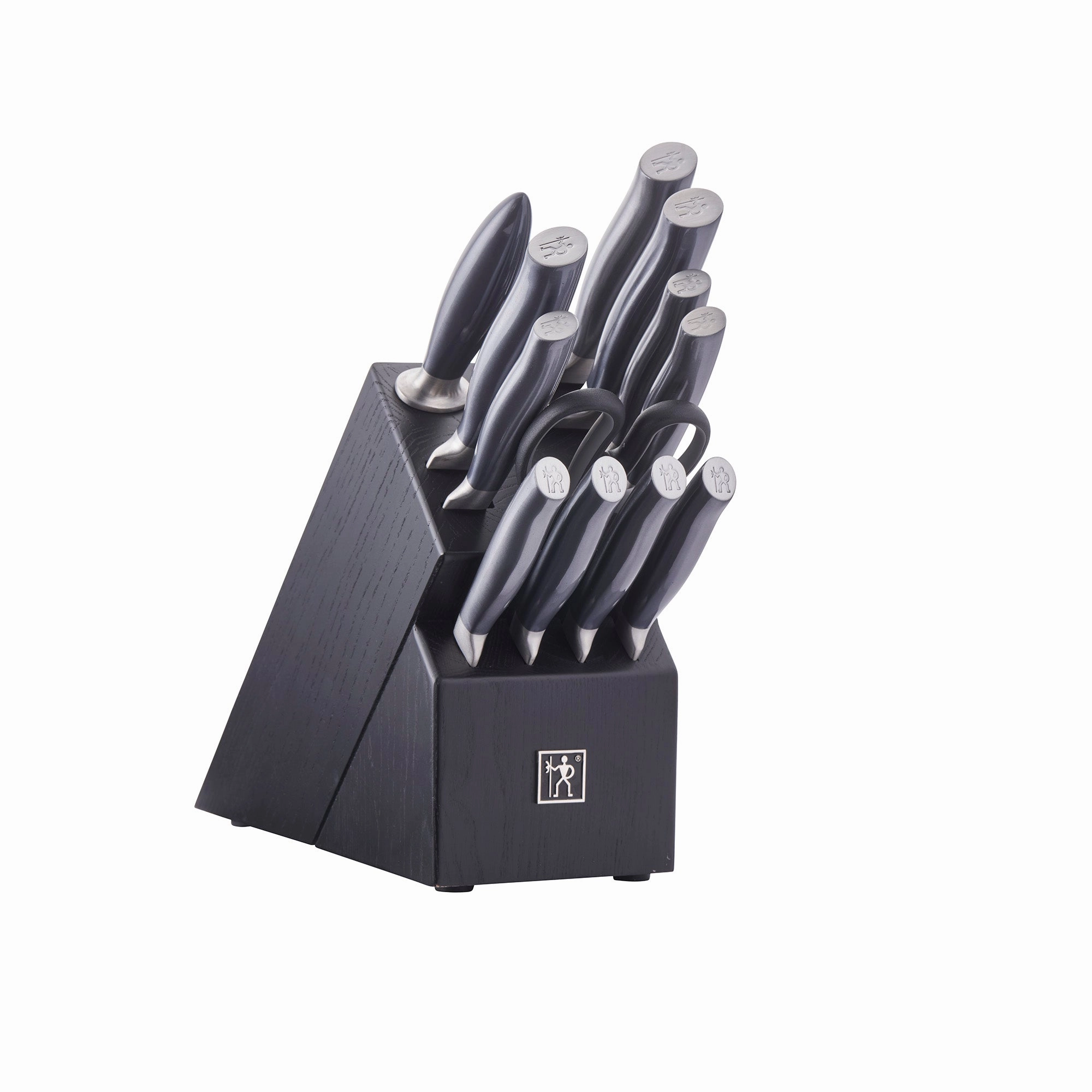 Henckels Graphite 13-pc Knife Set with Block, Kitchen Knife Sharpener, Chef Knife, Steak Knife, Black, Stainless Steel Cutlery outlet discounts