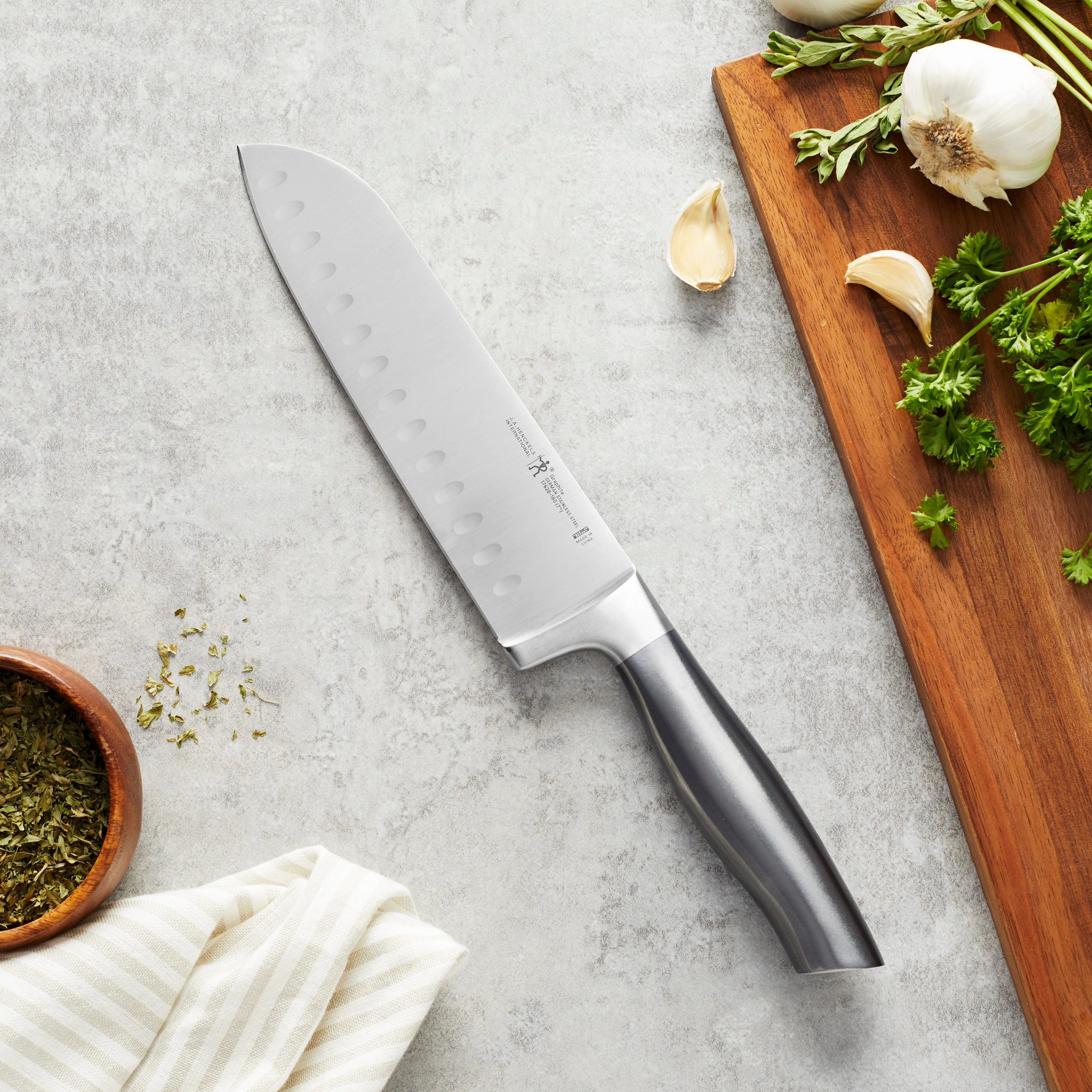 Henckels Graphite Hollow Edge Santoku Knife