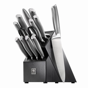 Henckels Modernist 13-pc Knife Set with Block, Chef Knife, Paring Knife, Steak Knife, Black, Stainless Steel Cutlery outlet discounts