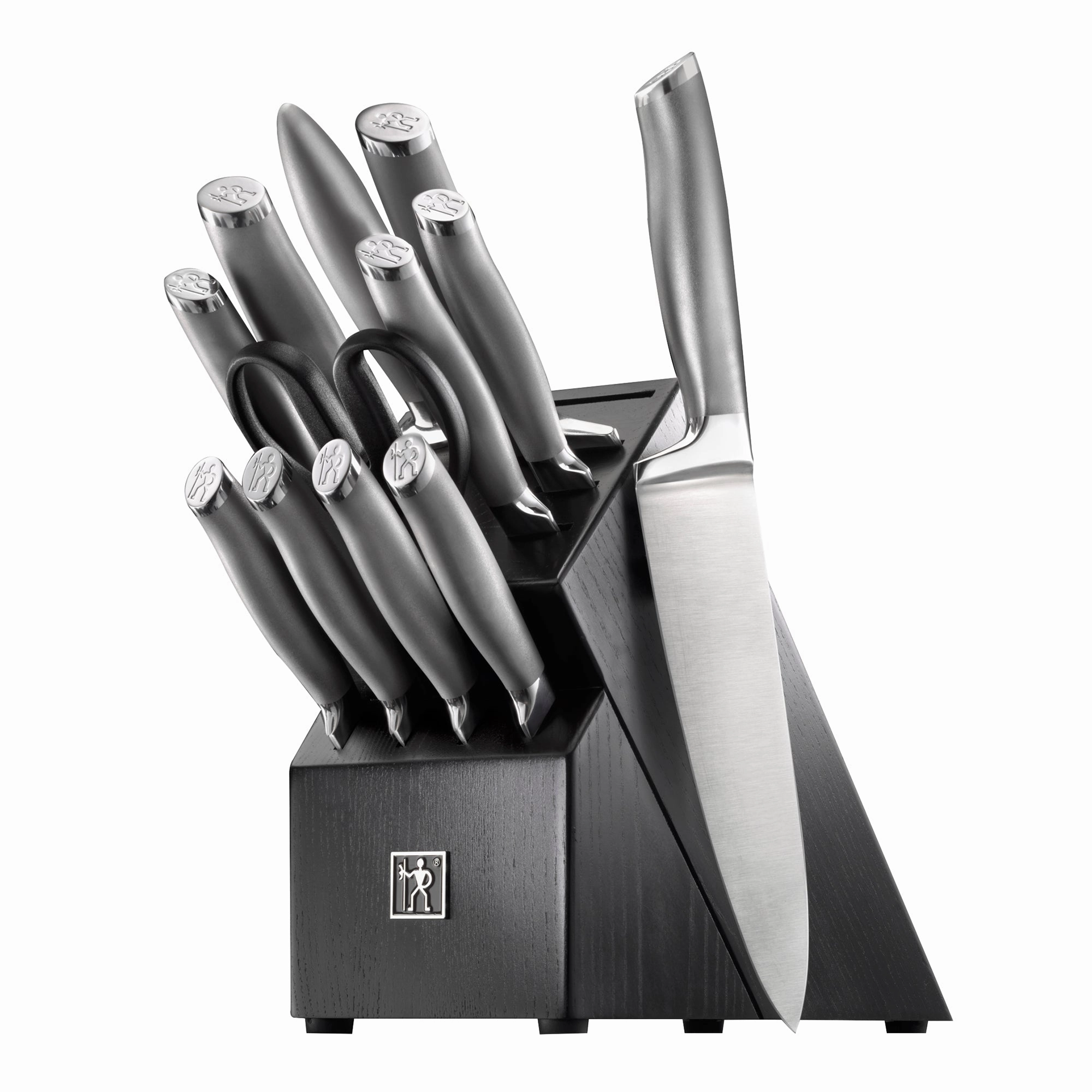 Henckels Modernist 13-pc Knife Set with Block, Chef Knife, Paring Knife, Steak Knife, Black, Stainless Steel Cutlery outlet discounts