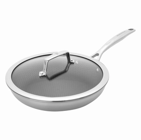 Henckels Paradigm 10-in Stainless Steel Fry Pan with Lid Cookware hot cookware outlet