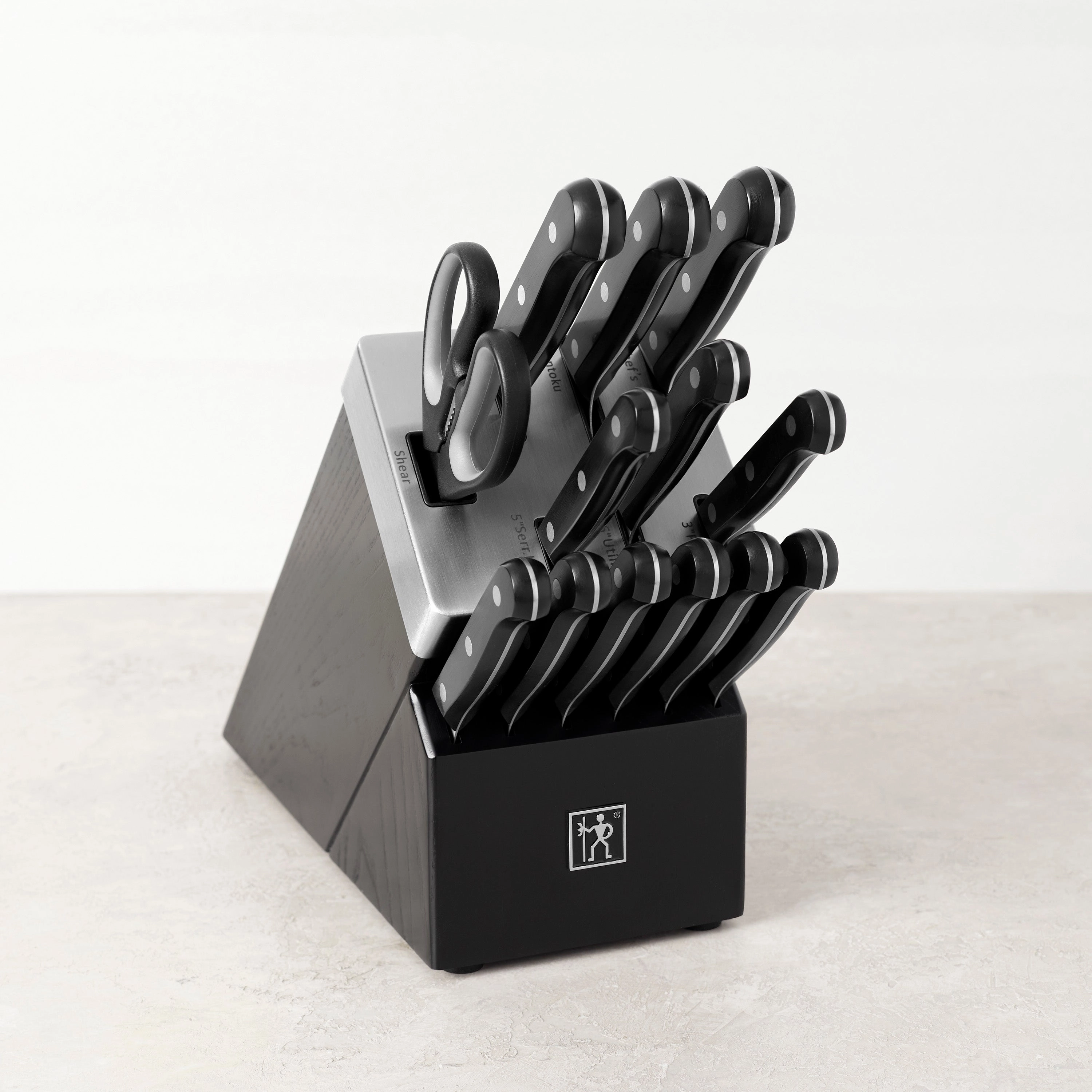 Henckels Solution 14-pc Self-Sharpening Knife Block Set - Black