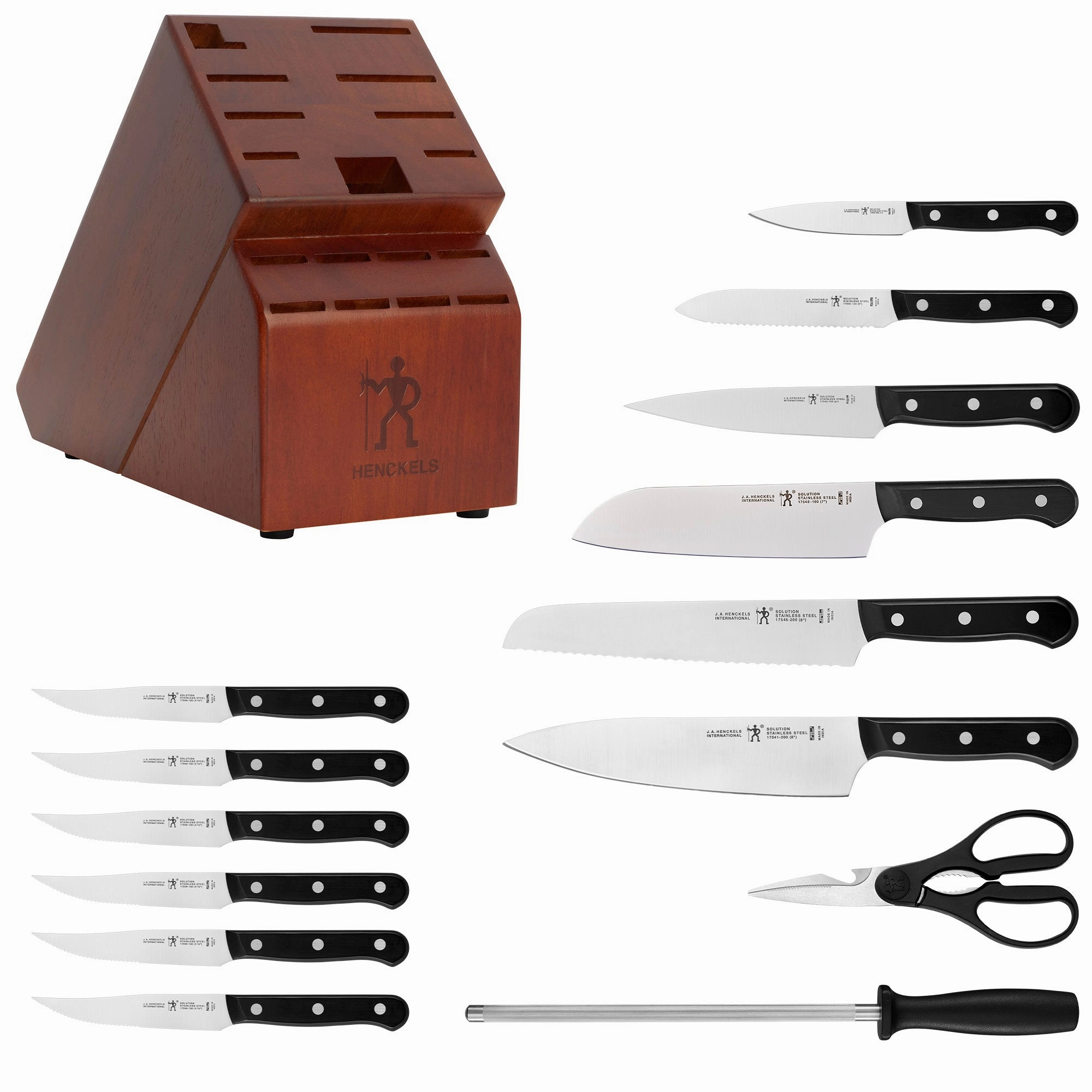 HENCKELS Solution Razor-Sharp 15-pc Knife Set, German Engineered Informed by 100  Years of Mastery, Chefs Knife
