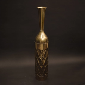 HHD10504 - Gold Teardrop Vase - 1.3m Metal Home Decor collection