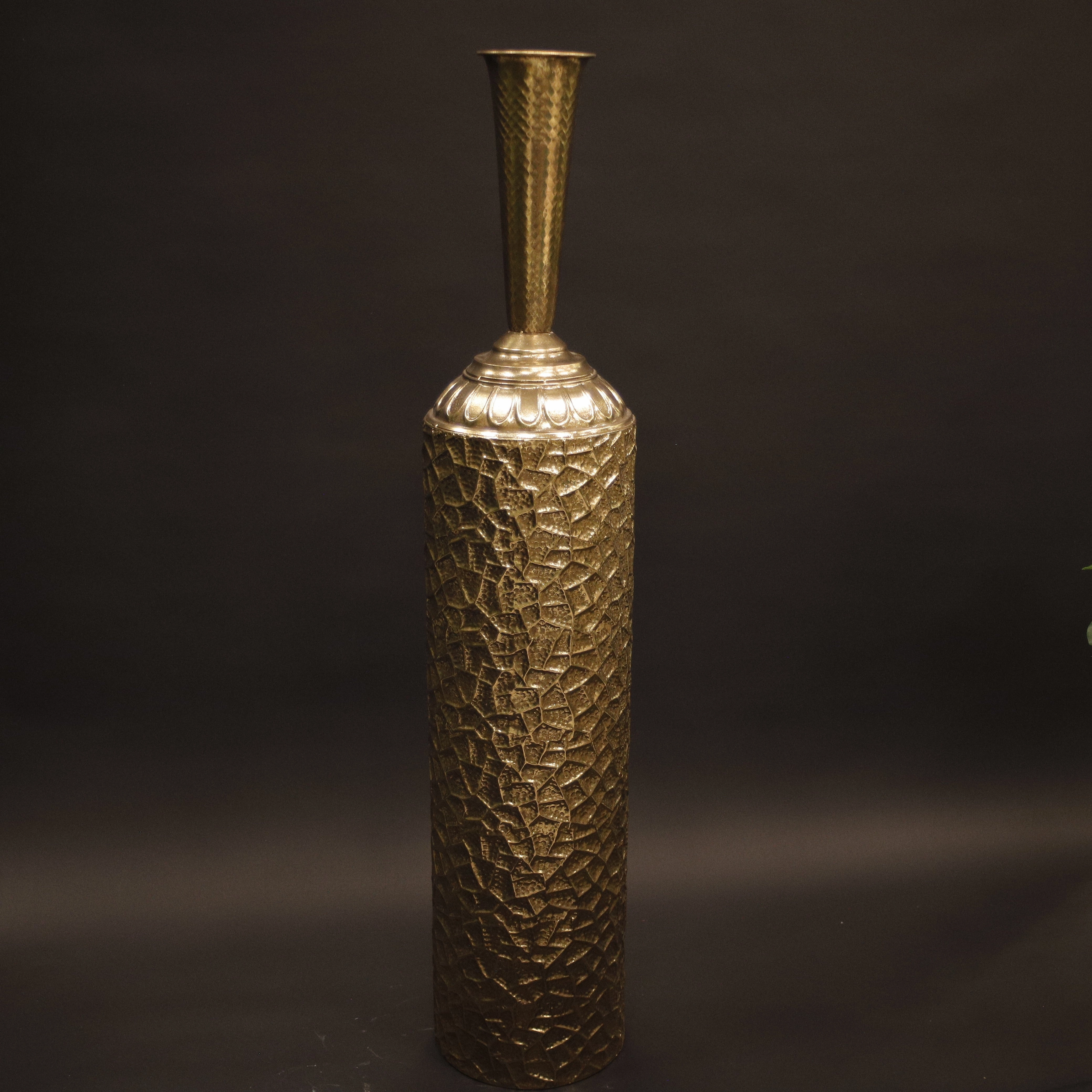 HHD10506 - Gold Nugget Vase - 1.21m Metal Home Decor collection