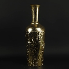 HHD10668 - M Shiny Gold Nugget Vase Metal Home Decor collection