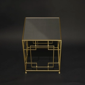 HHD11134 - M Gold Rectangular Side Table Metal Home Decor collection