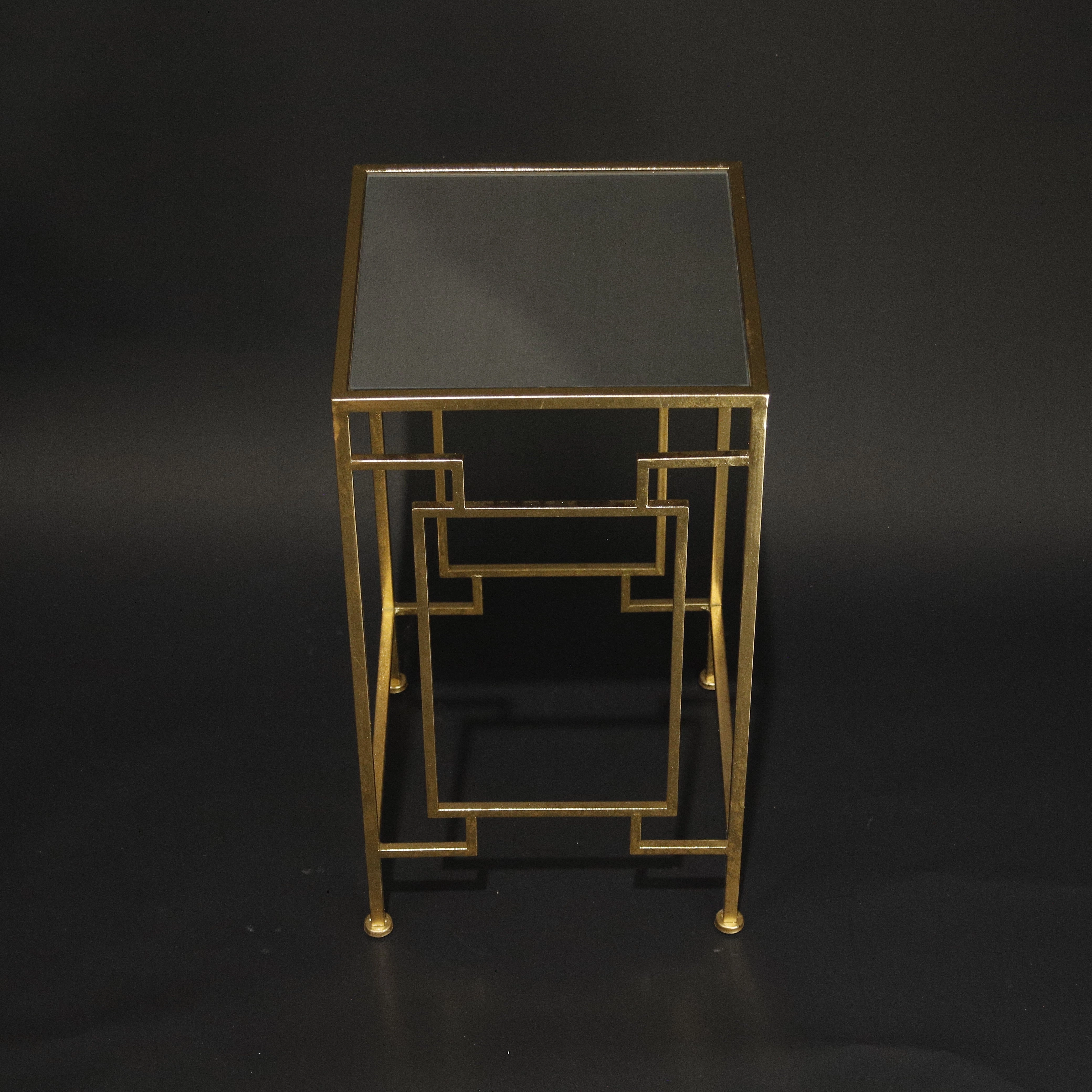 HHD11137 - L Gold Tall Side Table Metal Home Decor collection