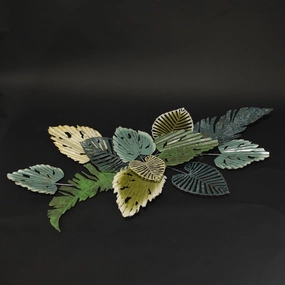 HHD11139 - Gold/Green Leaf Wall Art Metal Home Decor collection