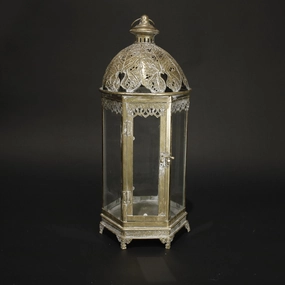 HHD11140 - Gold Antique Hexagon Lantern Metal Home Decor collection
