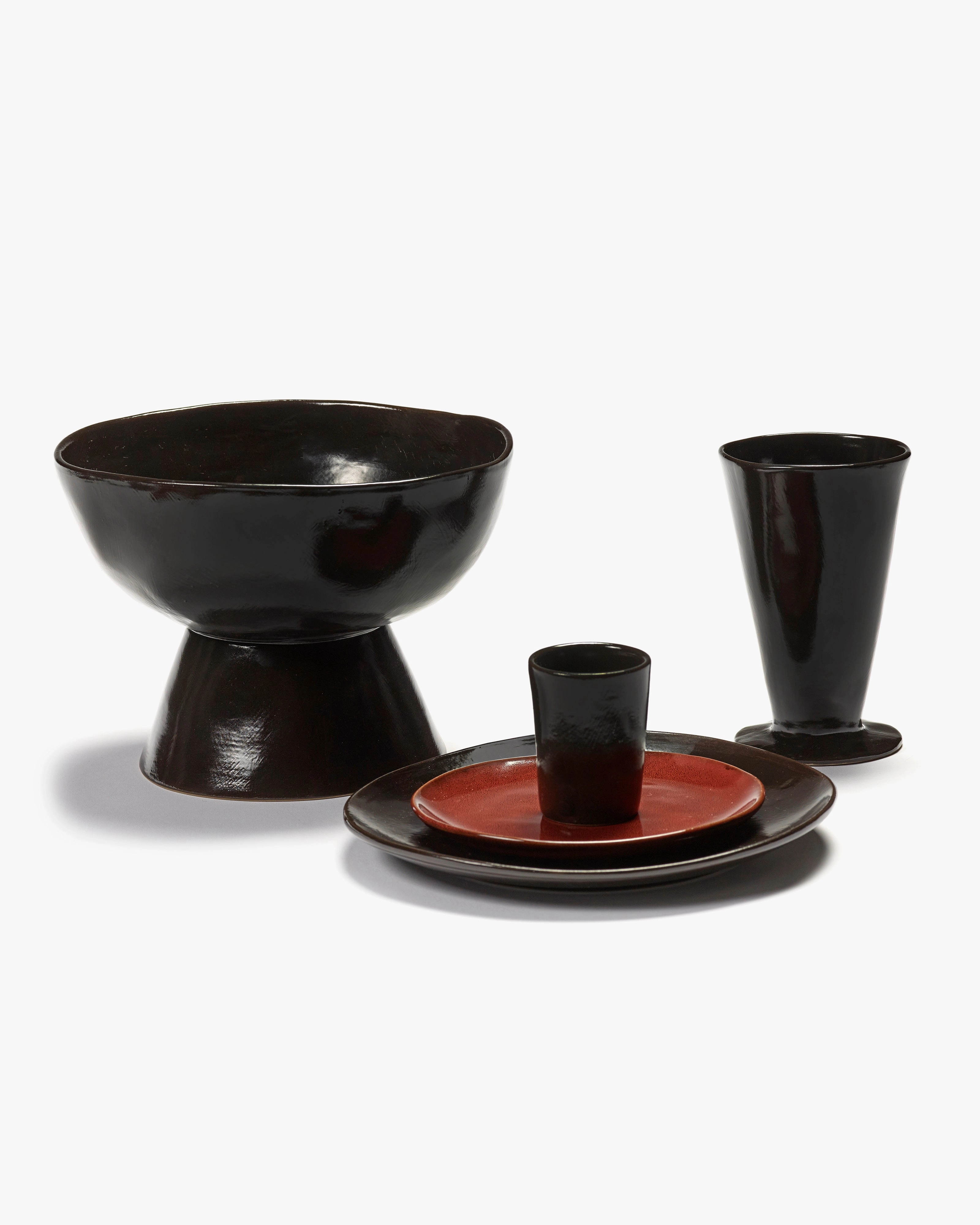 High bowl large on foot ebony La Mre