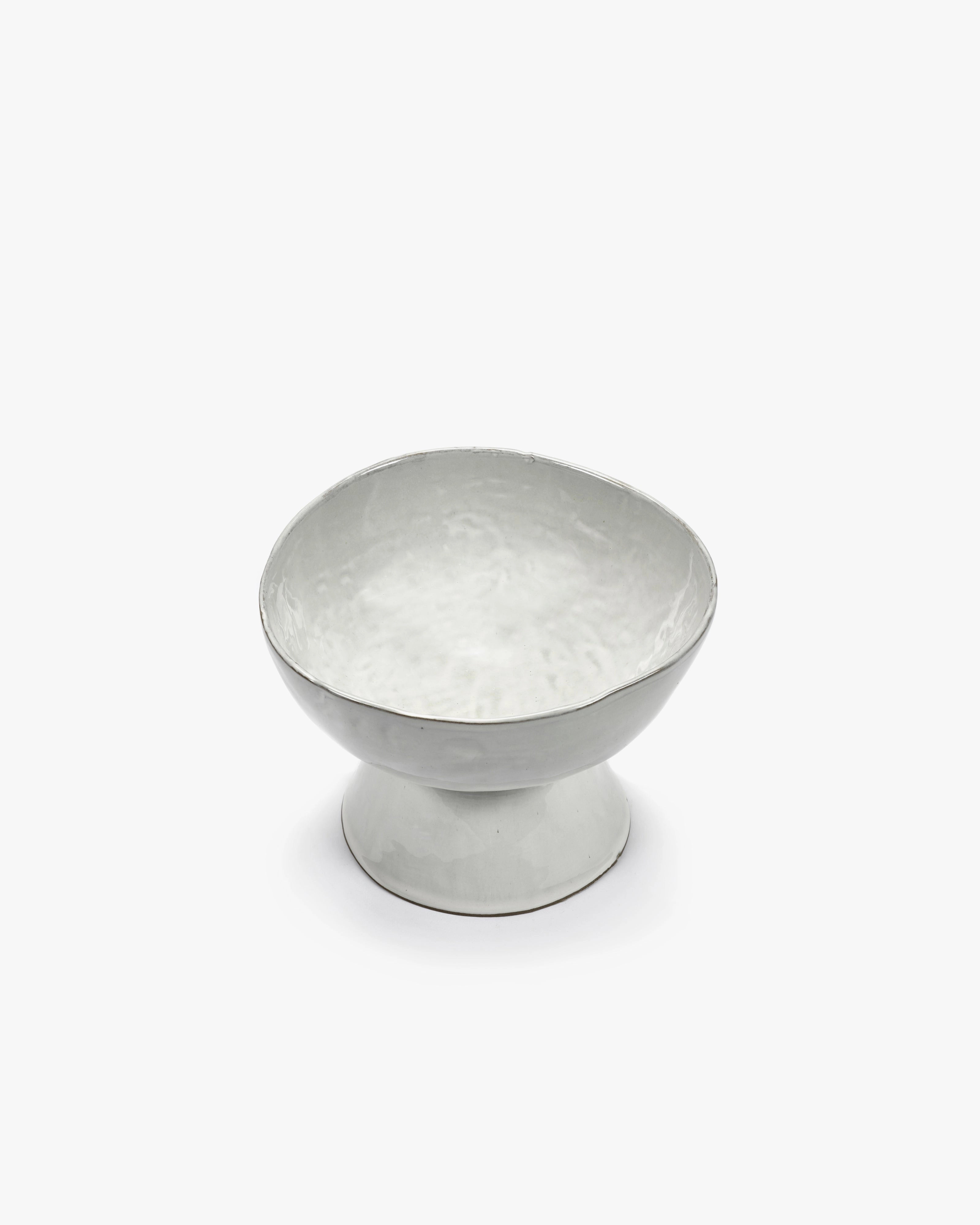 High bowl large on foot off-white La Mre