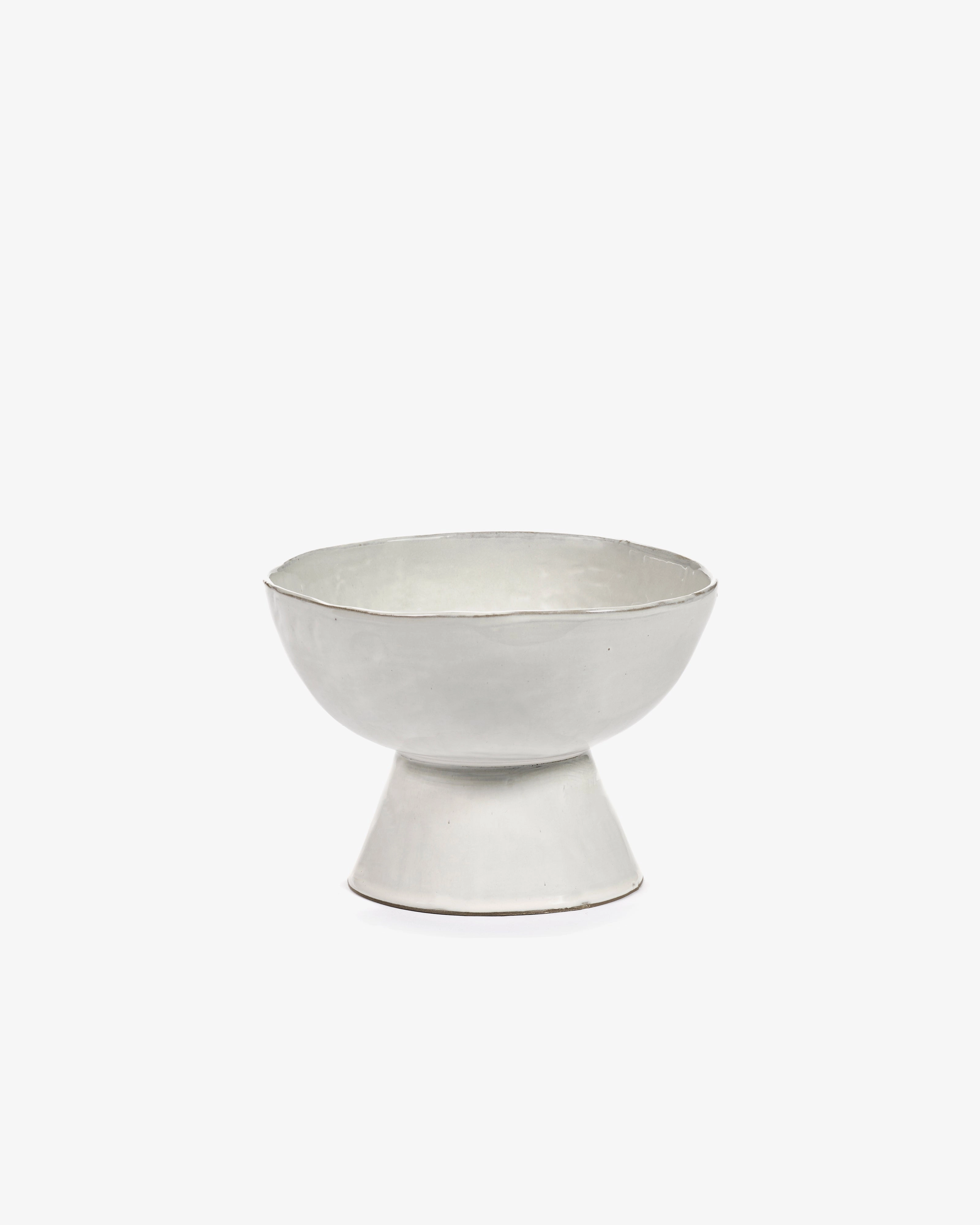 High bowl large on foot off-white La Mre Buy Dinnerware online shop