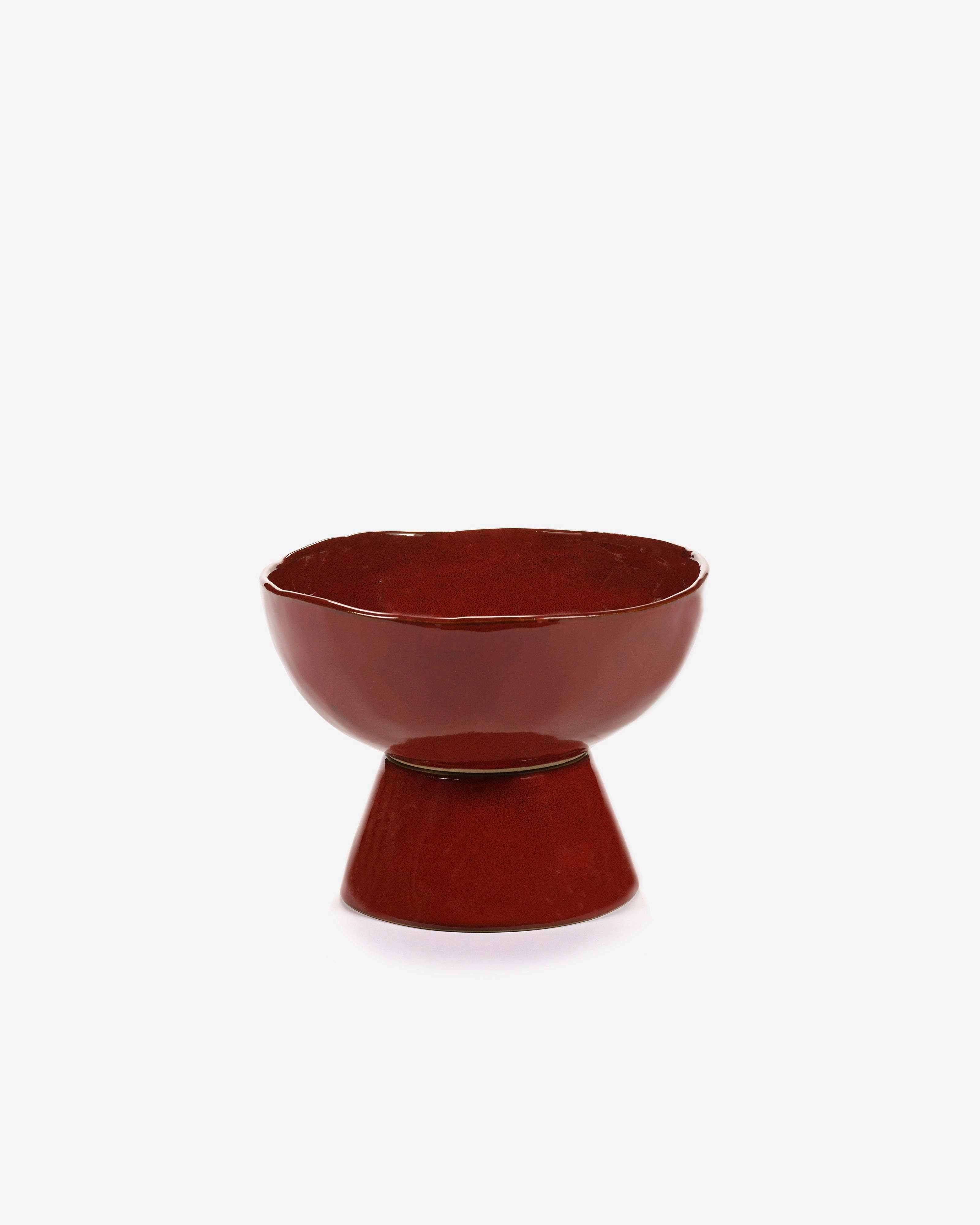 High bowl large on foot red La Mre Buy Dinnerware online shop
