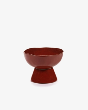High bowl large on foot red La Mre Buy Dinnerware online shop