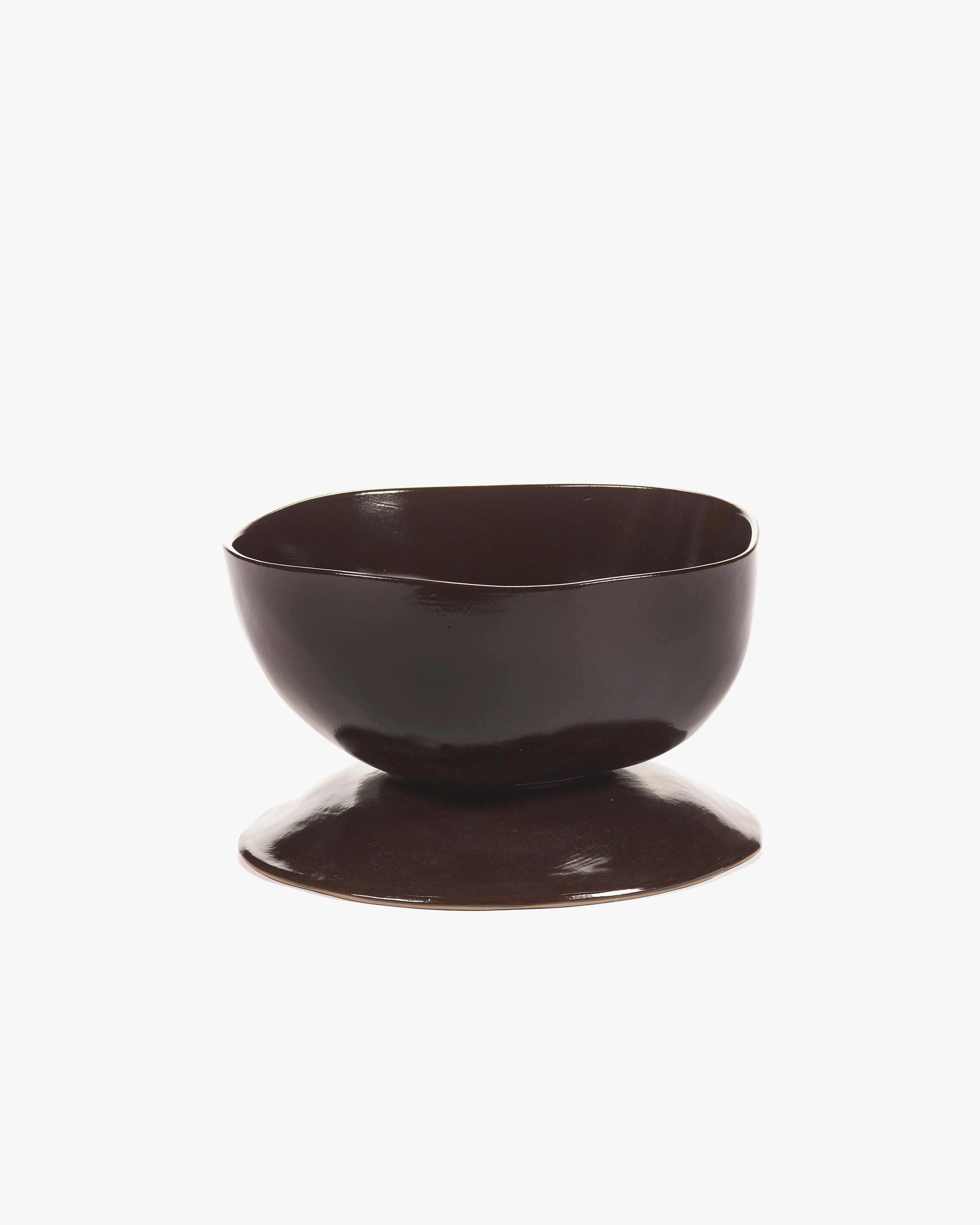 High bowl on foot L ebony La Mre Dinnerware tableware outlet