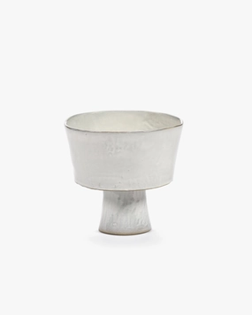 High bowl on foot off-white La Mre Dinnerware tableware outlet