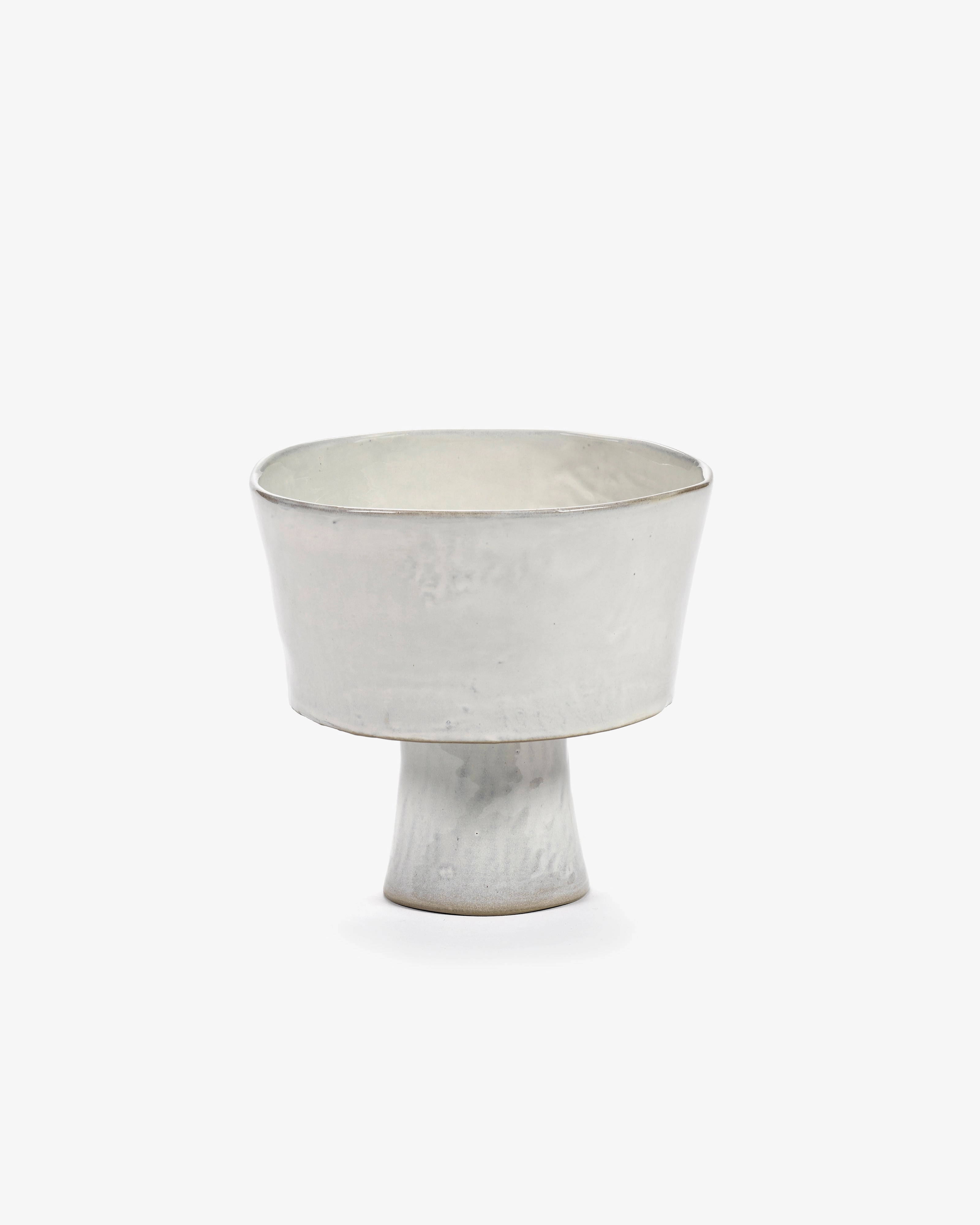 High bowl on foot off-white La Mre Dinnerware tableware outlet