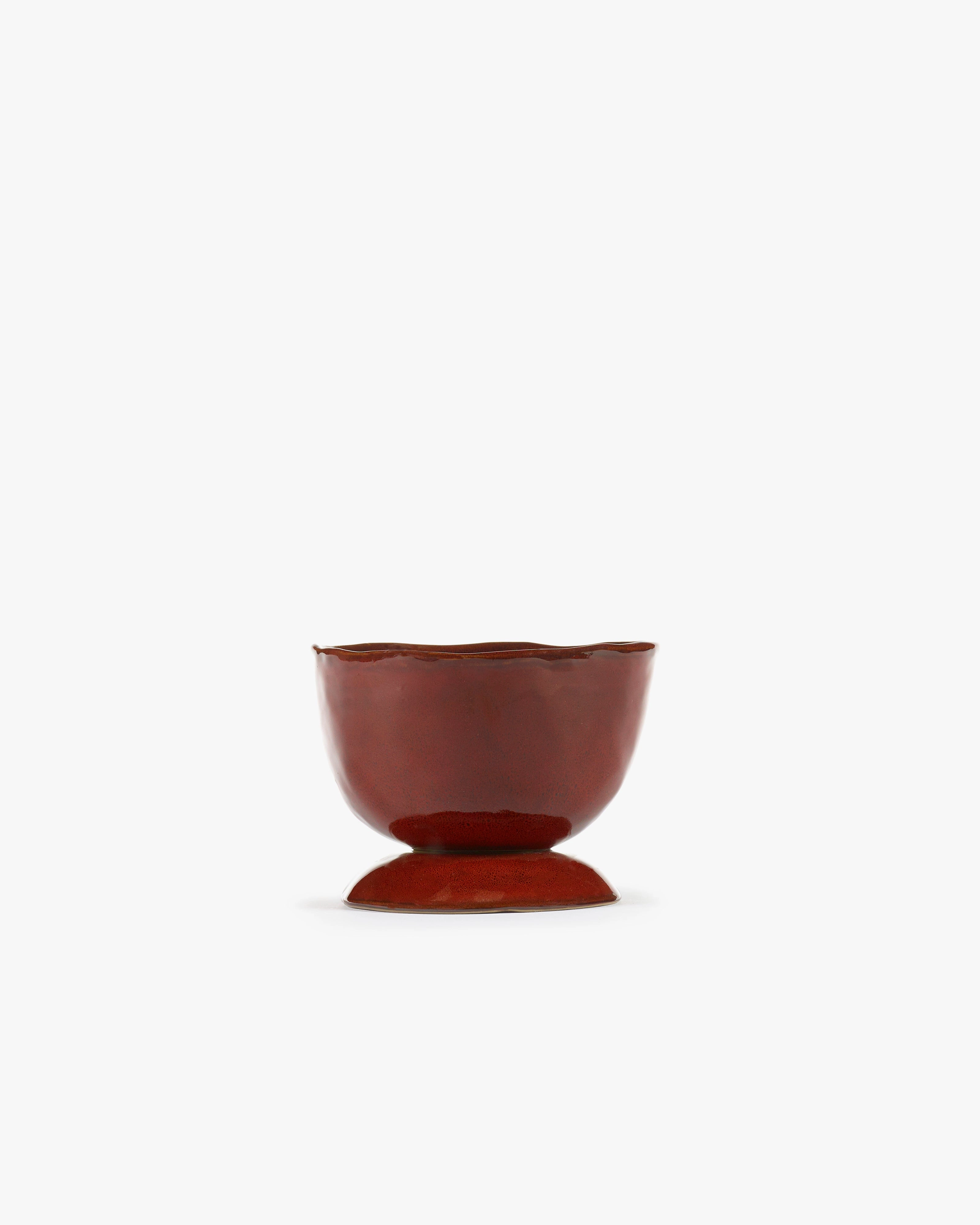 High breakfastbowl on foot venetian red La Mre