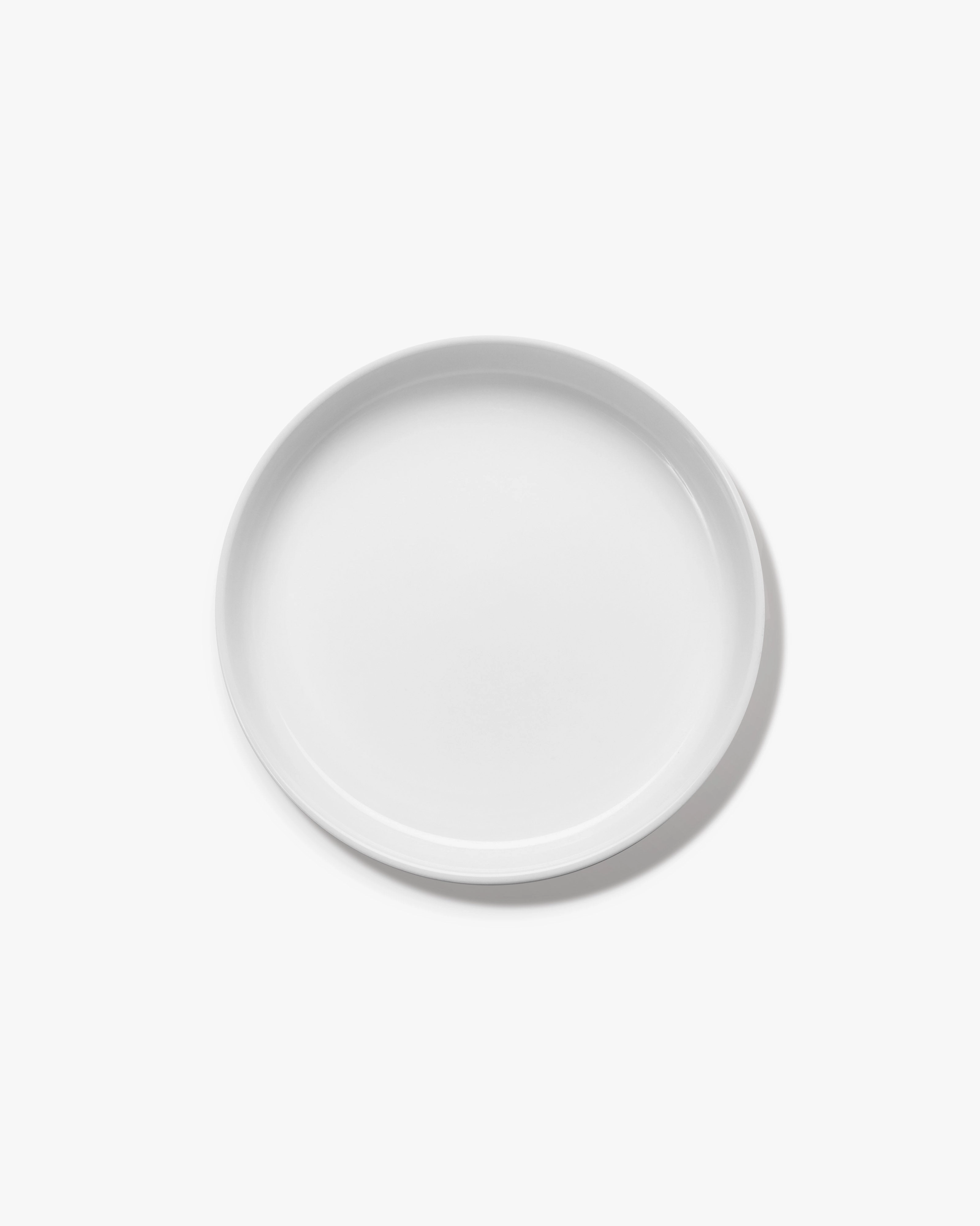 High dinner plate white matt Passe-partout