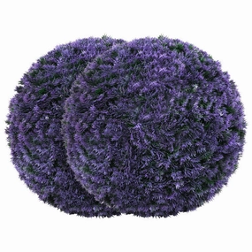 Hivvago 15 Inch Round Artificial Plant Boxwood Topiary Balls Set of 2 for Indoor Outdoor Faux Florals home florals discount