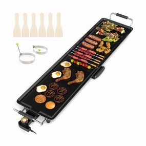 Hivvago 35 Inch Extra Large Electric Griddle with Adjustable Temperature Thermostats and Drip Tray Cookware hot cookware outlet