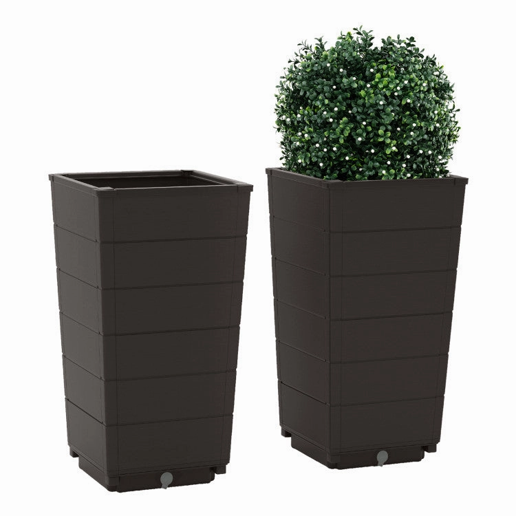 Hivvago Modern Flower Planter for Front Porch and Lobby Faux Florals home florals discount