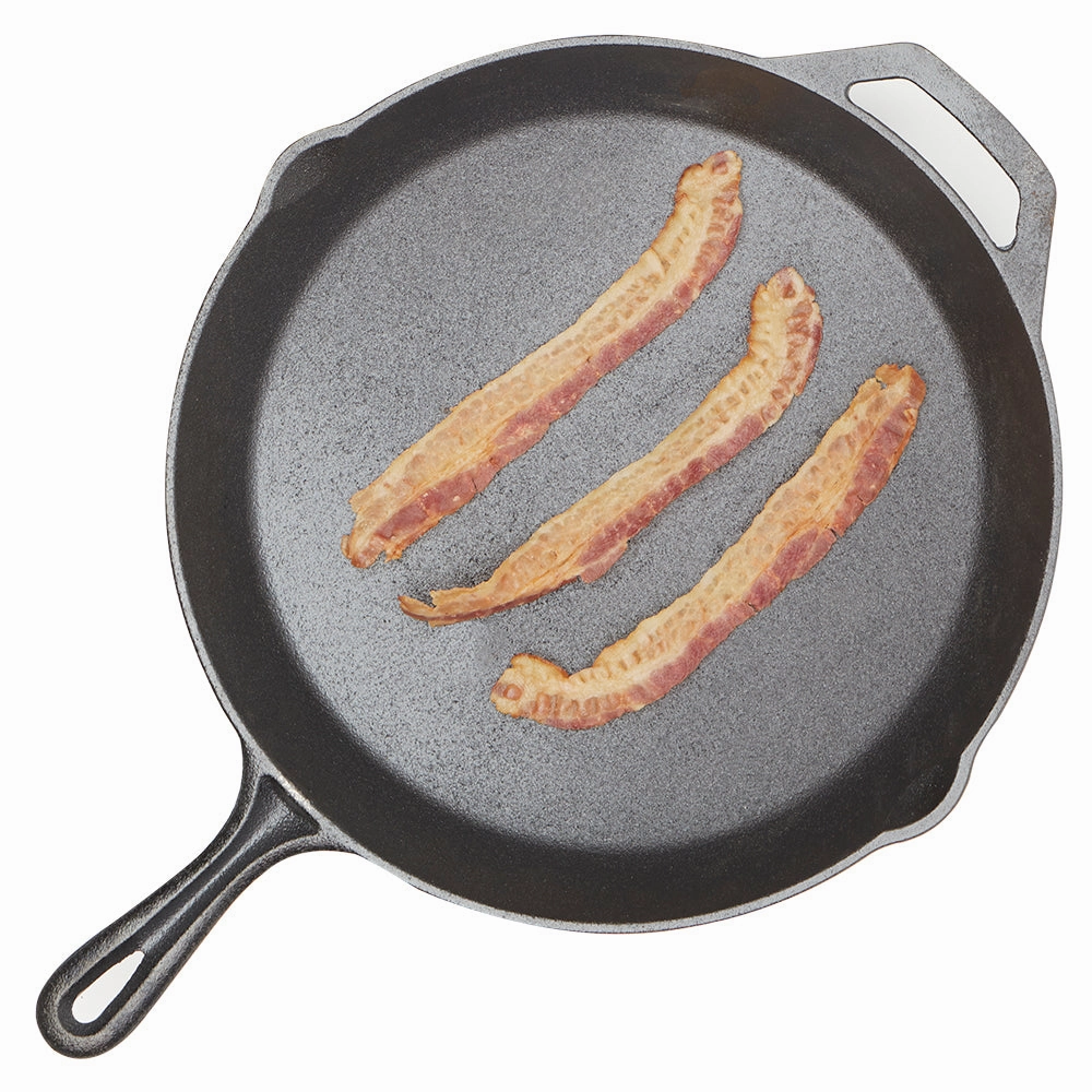 Home Basics 12-inch Pre-Seasoned Cast Iron Skillet with Pour Spouts