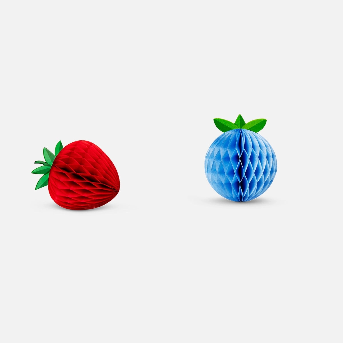 Honeycomb berry table decorations - 6 pcs