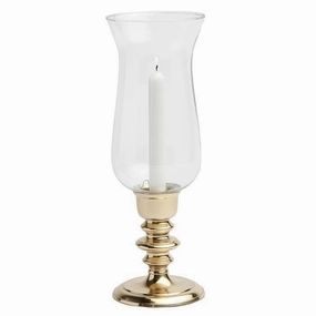Howard Polished Brass Hurricane Candle Holder Candle Holders discount collection