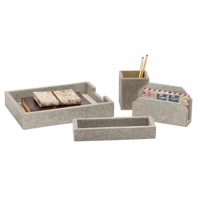 Hyde Hair-On-Hide Desk Accessory Set (Gray) Home Decor Office Organization Convenient shopping