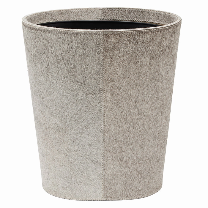 Hyde Hair-On-Hide Wastebasket Oval (Gray) Home Decor Office Organization Convenient shopping