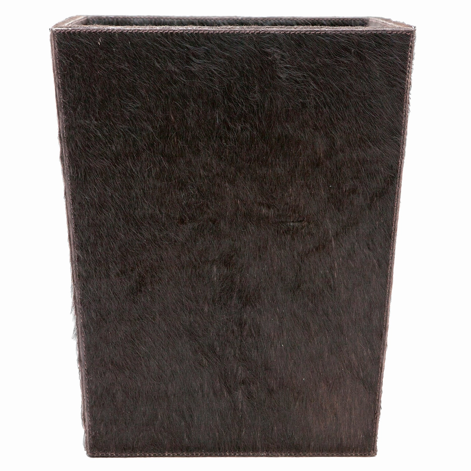 Hyde Hair-On-Hide Wastebasket Rectangle (Brown) Home Decor Office Organization Convenient shopping