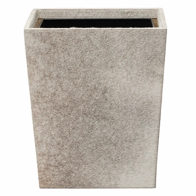 Hyde Hair-On-Hide Wastebasket Rectangle (Gray) Home Decor Office Organization Convenient shopping