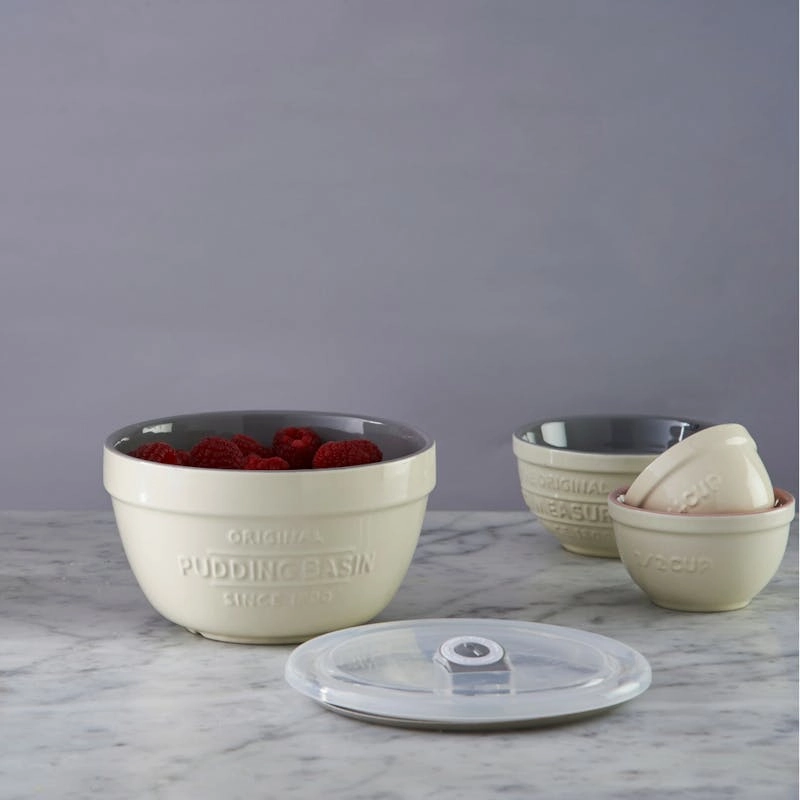 Innovative Kitchen Pudding basin with lid, 16cm, cream Bowls dinnerware special